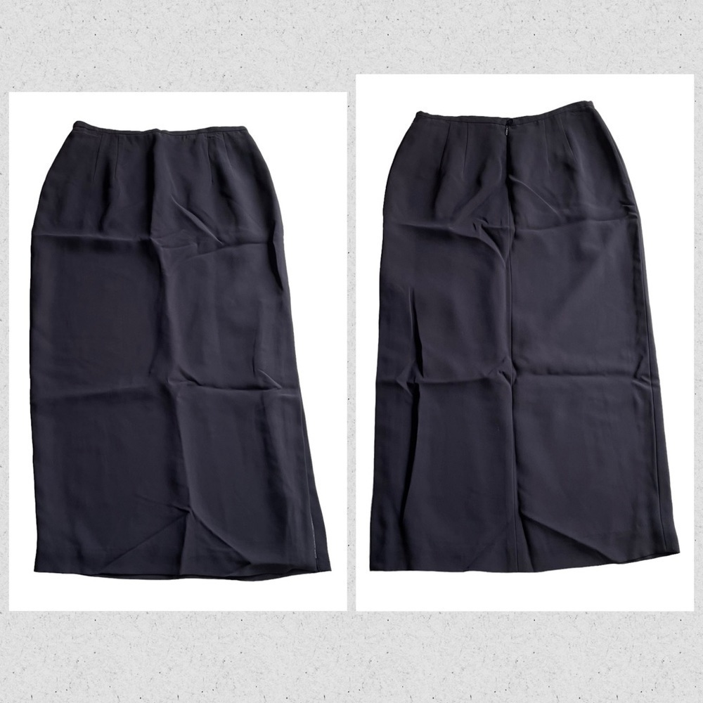 Talbots Petites Pencil Skirt Navy Blue Size 8 NWT Side Slit Office - Picture 6 of 6
